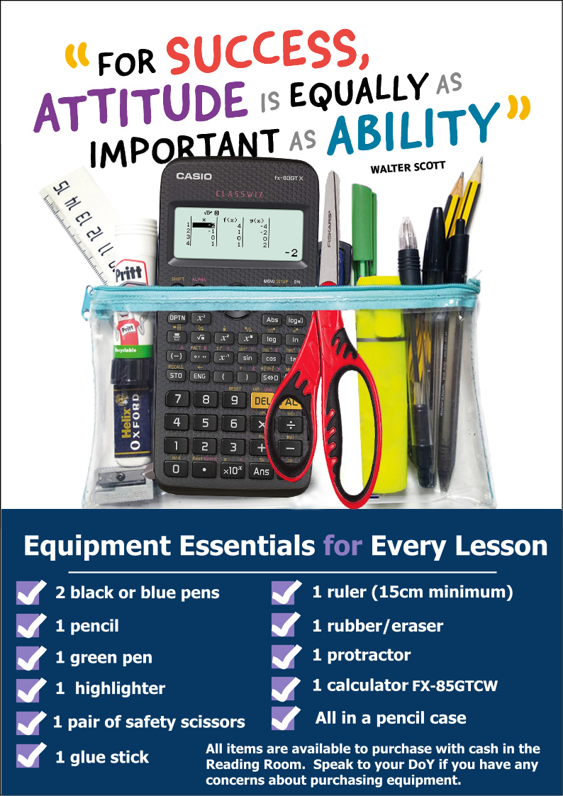Essential equipment list 23 24